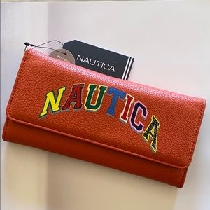 Nautica Sandy Bottom Snap Trifold Wallet/New